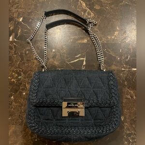 Michael Kors Blue Denim Quilted Women's Chain Bag
